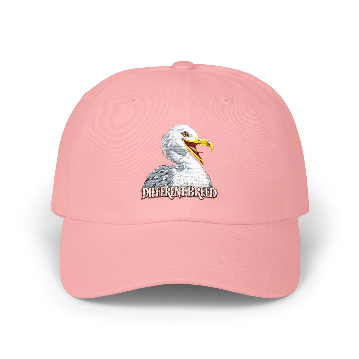 Dad Cap — Embroidered Seagull "Here For the Birds" Hat