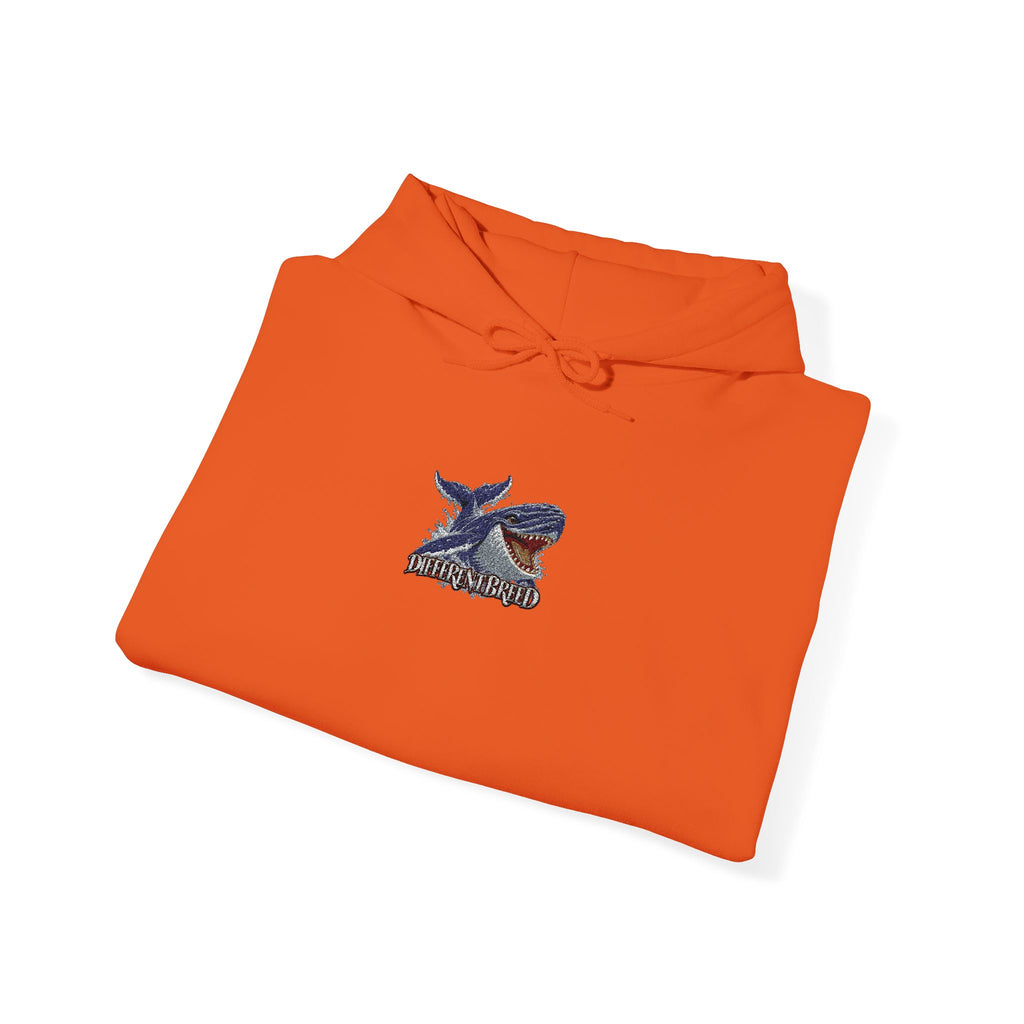 Dragon Crest Hoodie — Small Embroidered Fantasy Dragon Chest Design