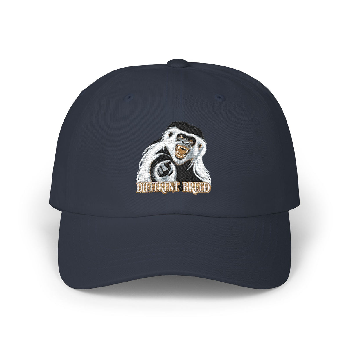 Dad Cap — Grinning Monkey Embroidered 'Celebrate Small' Baseball Hat