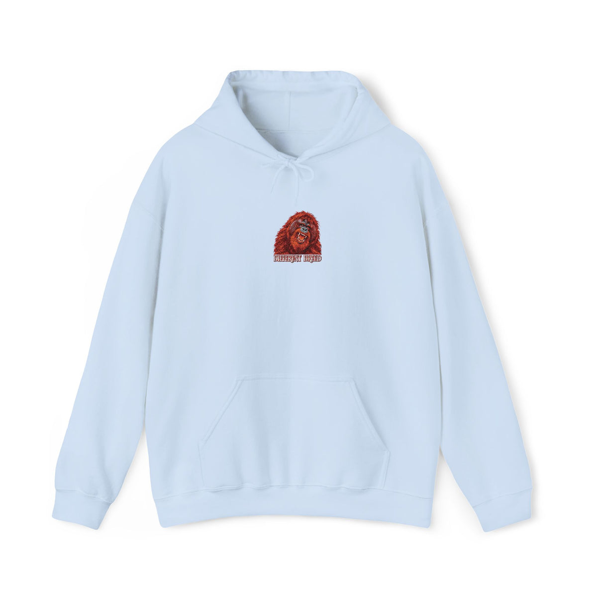 Hoodie — Red Floral Heart "Papa Bear" Small Chest Design