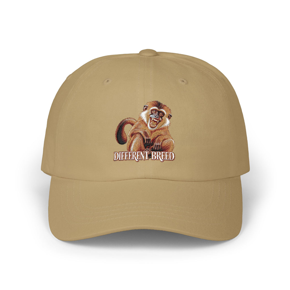 Classic Dad Cap — Embroidered Monkey "Different Breed" Baseball Hat