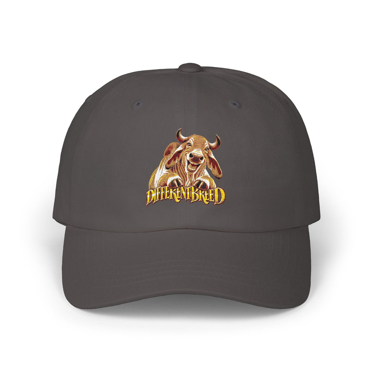Dad Cap — Vintage Bull Embroidered "Bull-Shifted" Design