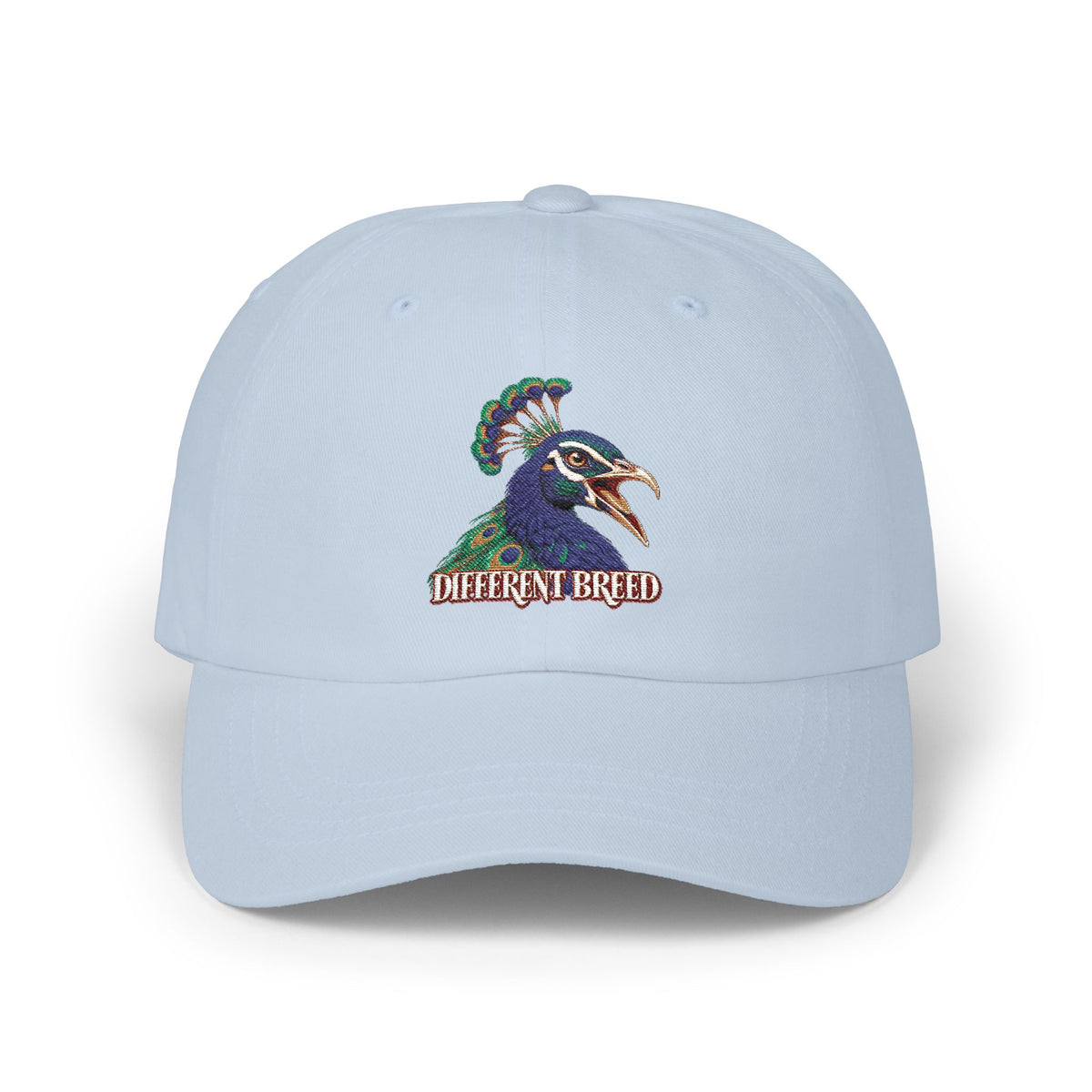 Dad Cap — Vibrant Rooster Embroidered "Different Breed" Hat