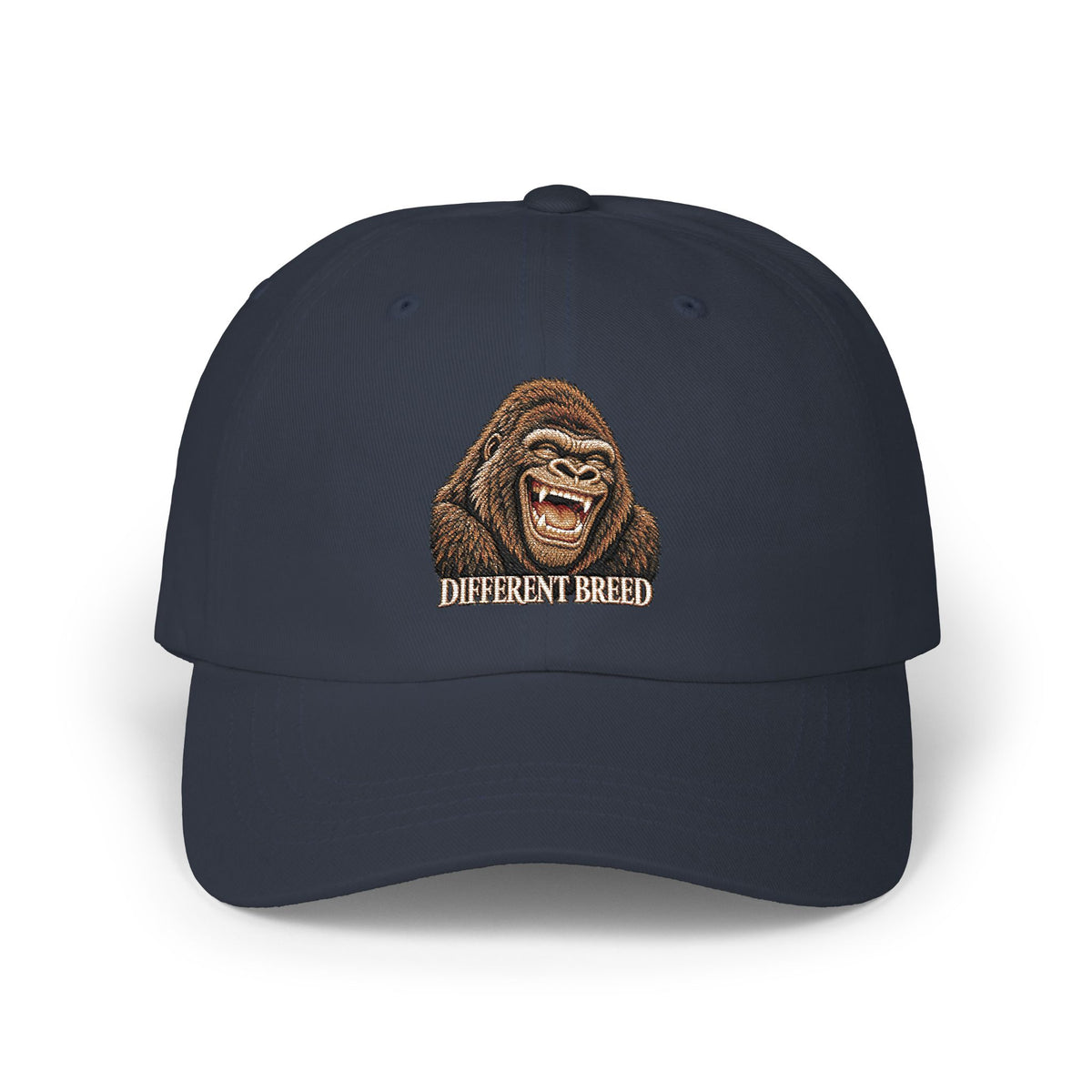 Classic Dad Cap — Embroidered Gorilla "Different Breed" Baseball Hat