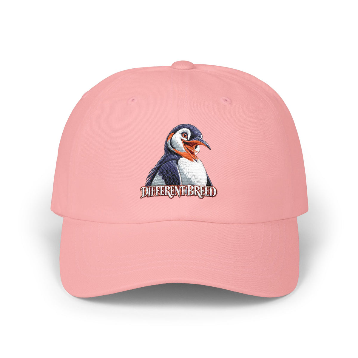 Dad Cap — Embroidered Puffin "Different Breed" Patch