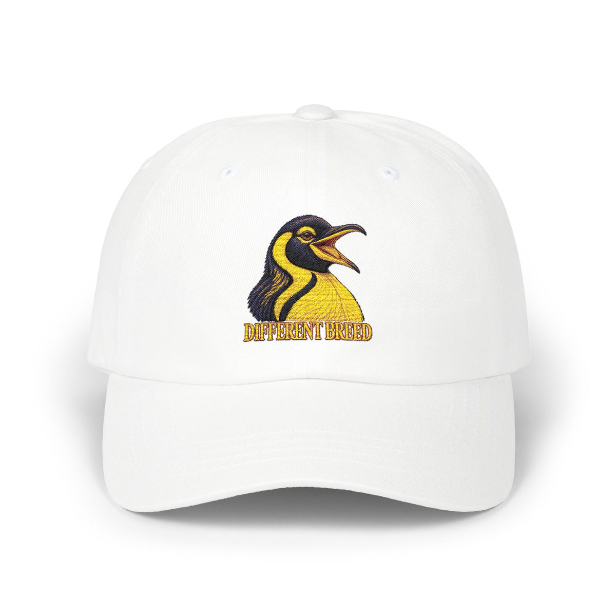 Penguin Logo Dad Cap - Embroidered 'Different Breed' Baseball Hat