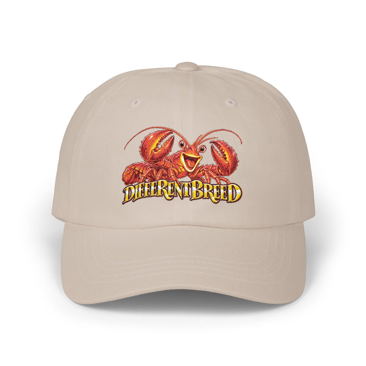 Dad Cap – 'Different Breed' Cartoon Lobster Embroidered Hat