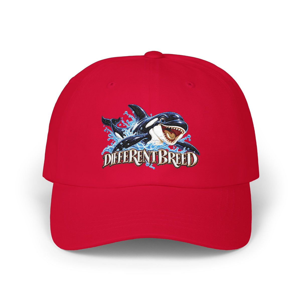 Shark 'Different Breed' Dad Cap — White Embroidered Baseball Hat