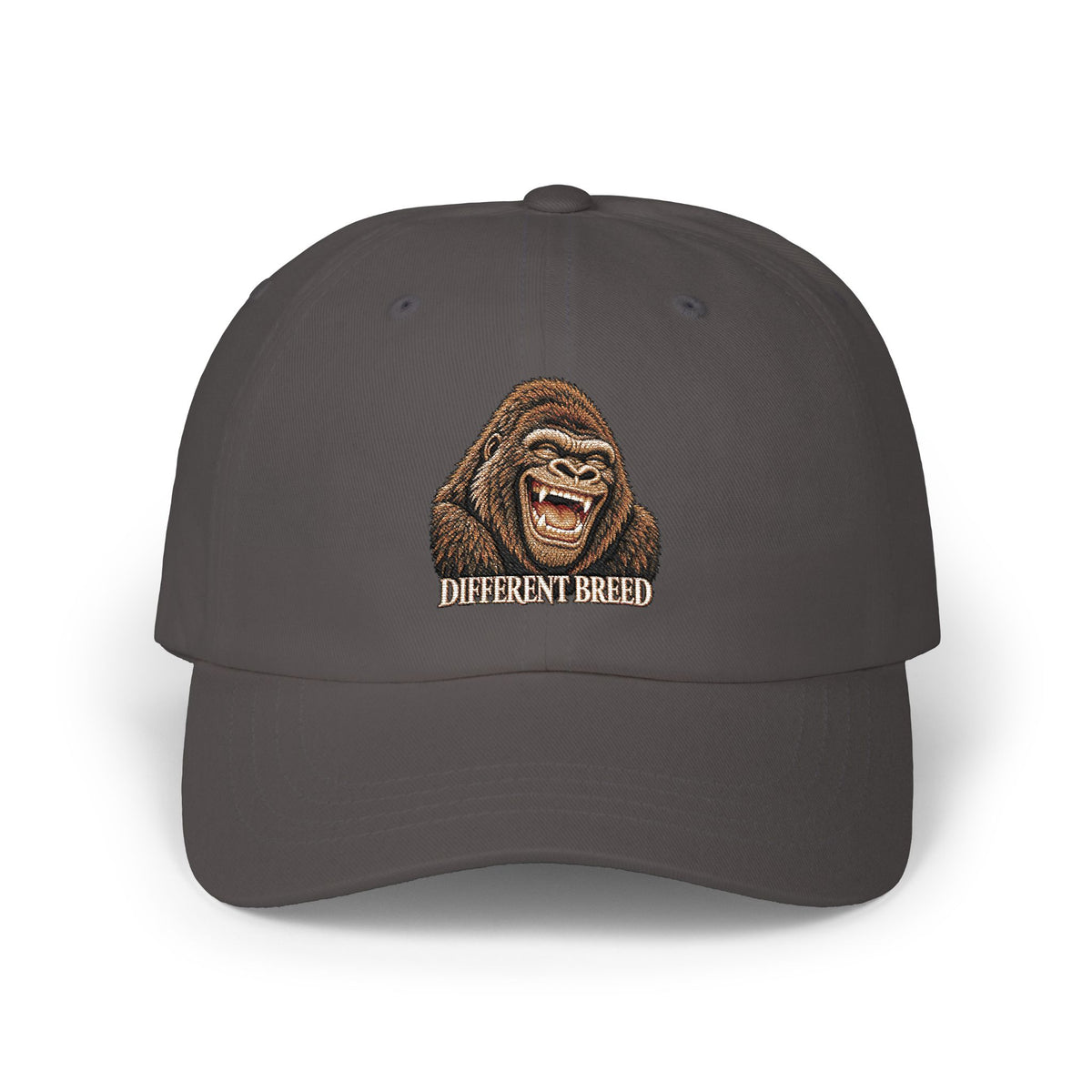 Classic Dad Cap — Embroidered Gorilla "Different Breed" Baseball Hat