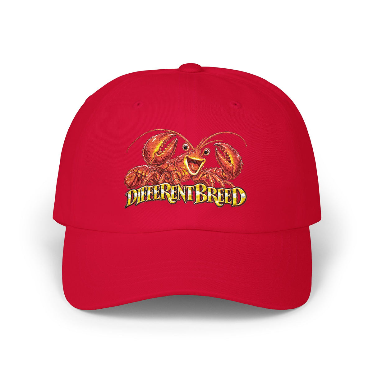 Dad Cap – 'Different Breed' Cartoon Lobster Embroidered Hat
