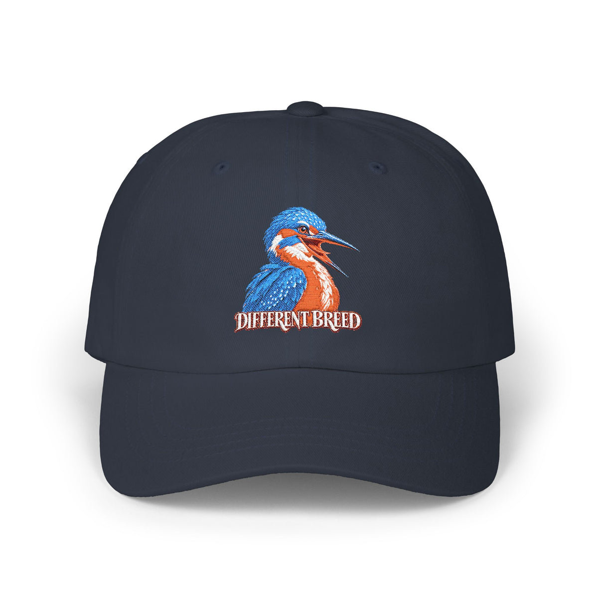 Kingfisher Dad Cap – 'Different Breed' Embroidered Bird Baseball Hat