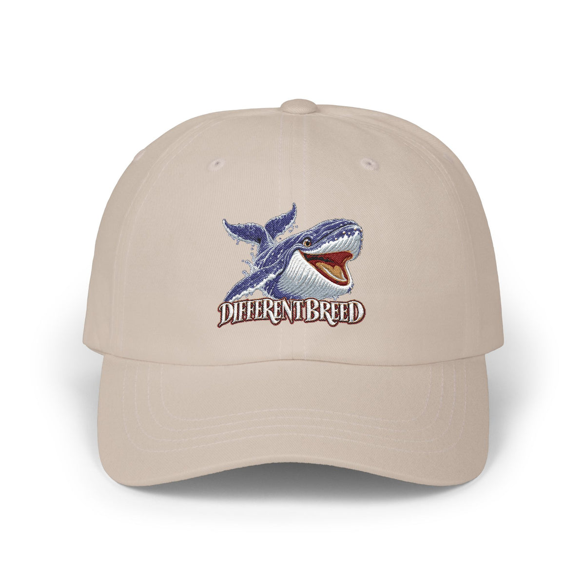 Dad Cap — Whale Graphic "Different Breed" Embroidered Hat