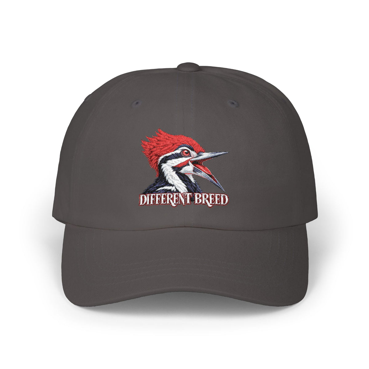Woodpecker 'Different Breed' Classic Dad Cap — Embroidered Bird Trucker Hat