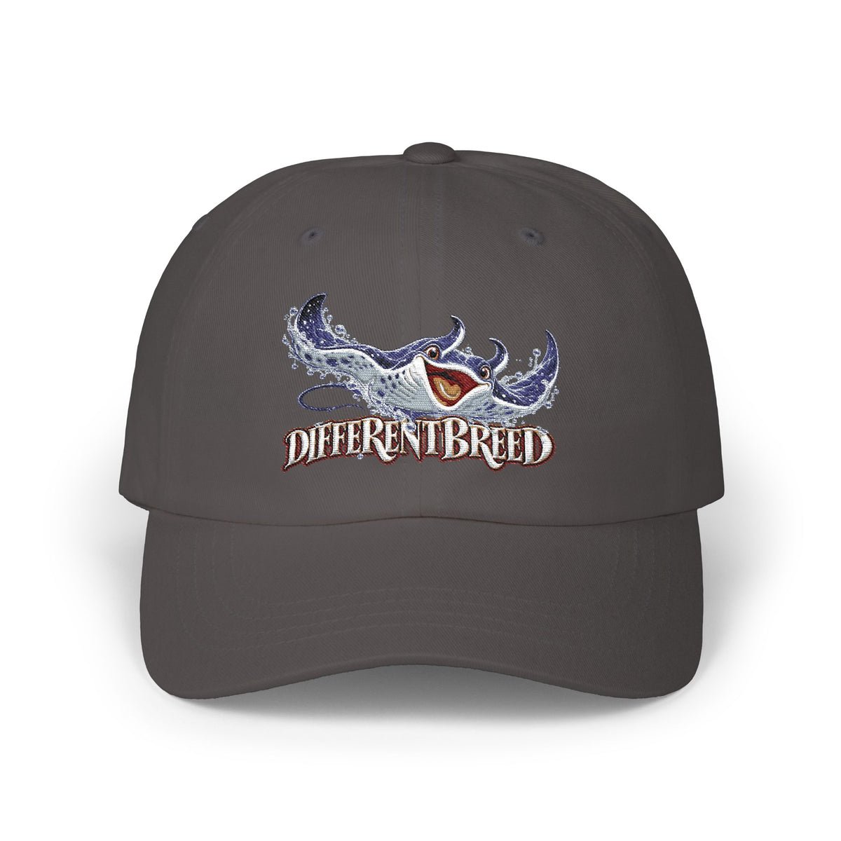 Different Breed Dad Cap - Vintage Shark Graphic Embroidered Baseball Hat