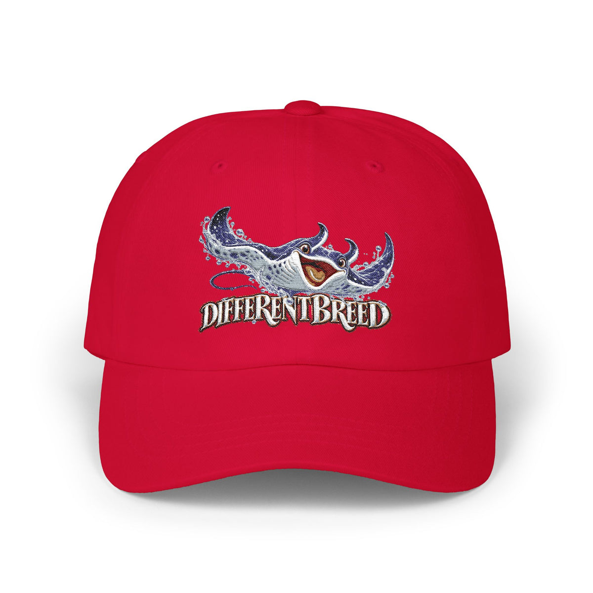 Different Breed Dad Cap - Vintage Shark Graphic Embroidered Baseball Hat