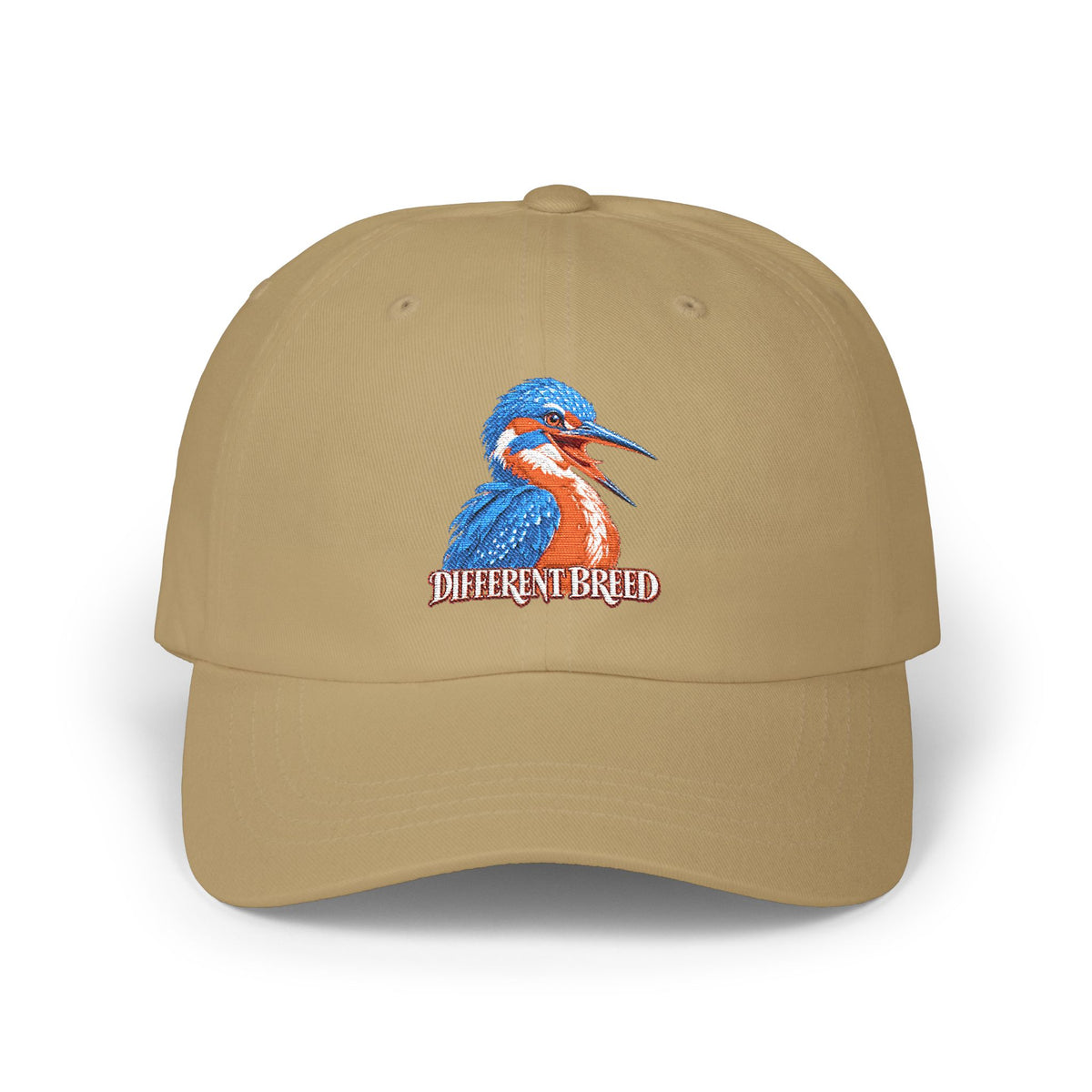 Kingfisher Dad Cap – 'Different Breed' Embroidered Bird Baseball Hat
