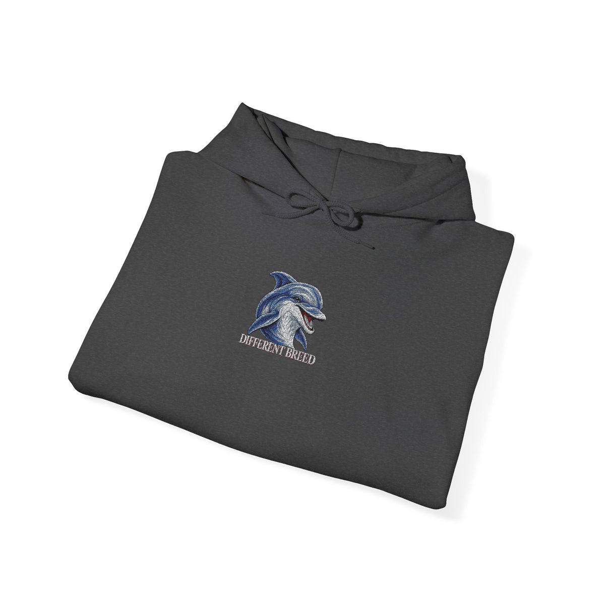 Hoodie — Blue Floral Wolf Illustration Pullover