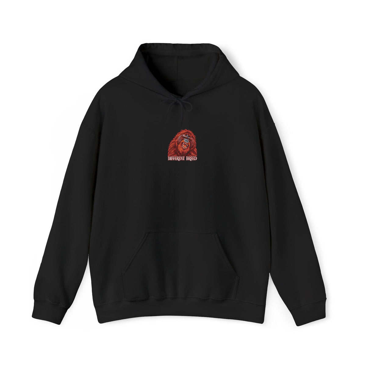 Hoodie — Red Floral Heart "Papa Bear" Small Chest Design