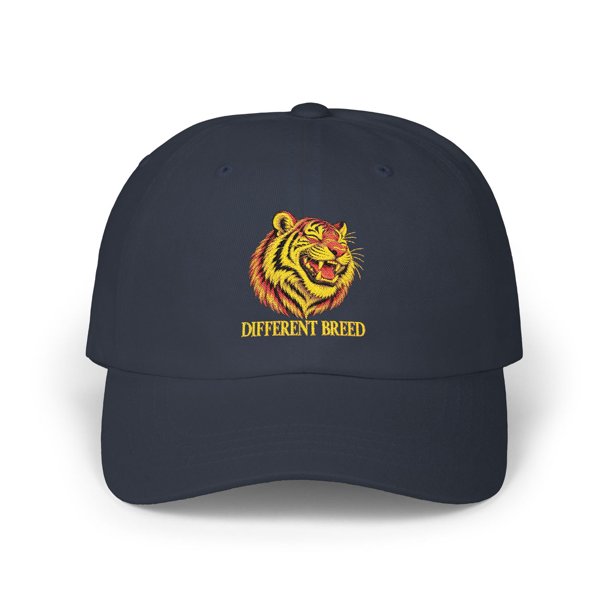 Tiger Head Embroidered Dad Cap — Vintage Athletic Baseball Hat
