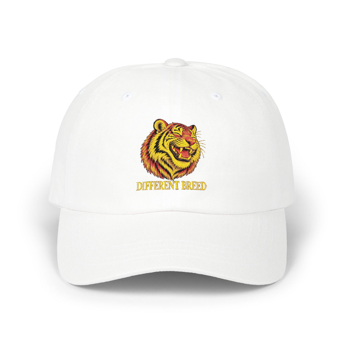 Tiger Head Embroidered Dad Cap — Vintage Athletic Baseball Hat