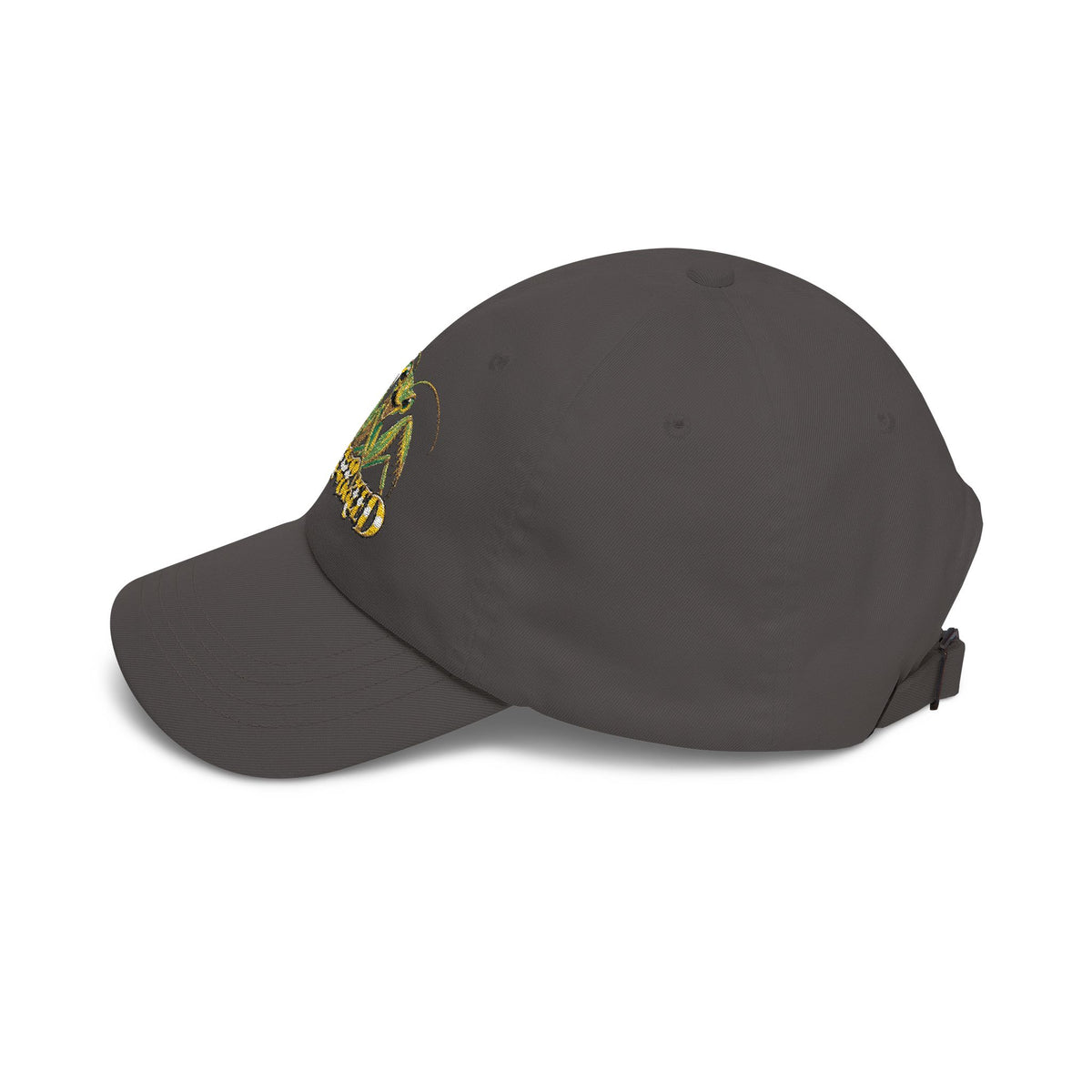 Dad Cap — Yellow Praying Mantis "Differentbreed" Embroidered Hat
