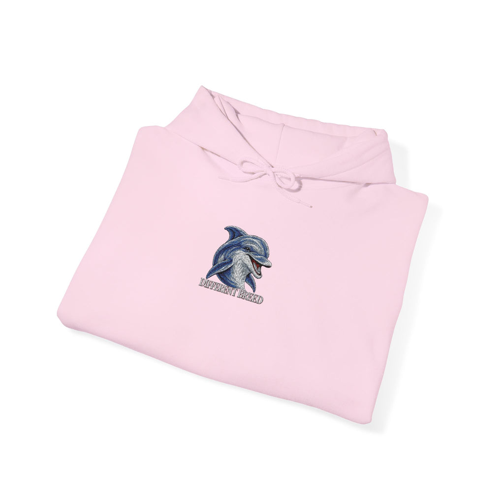 Hoodie — Blue Floral Wolf Illustration Pullover