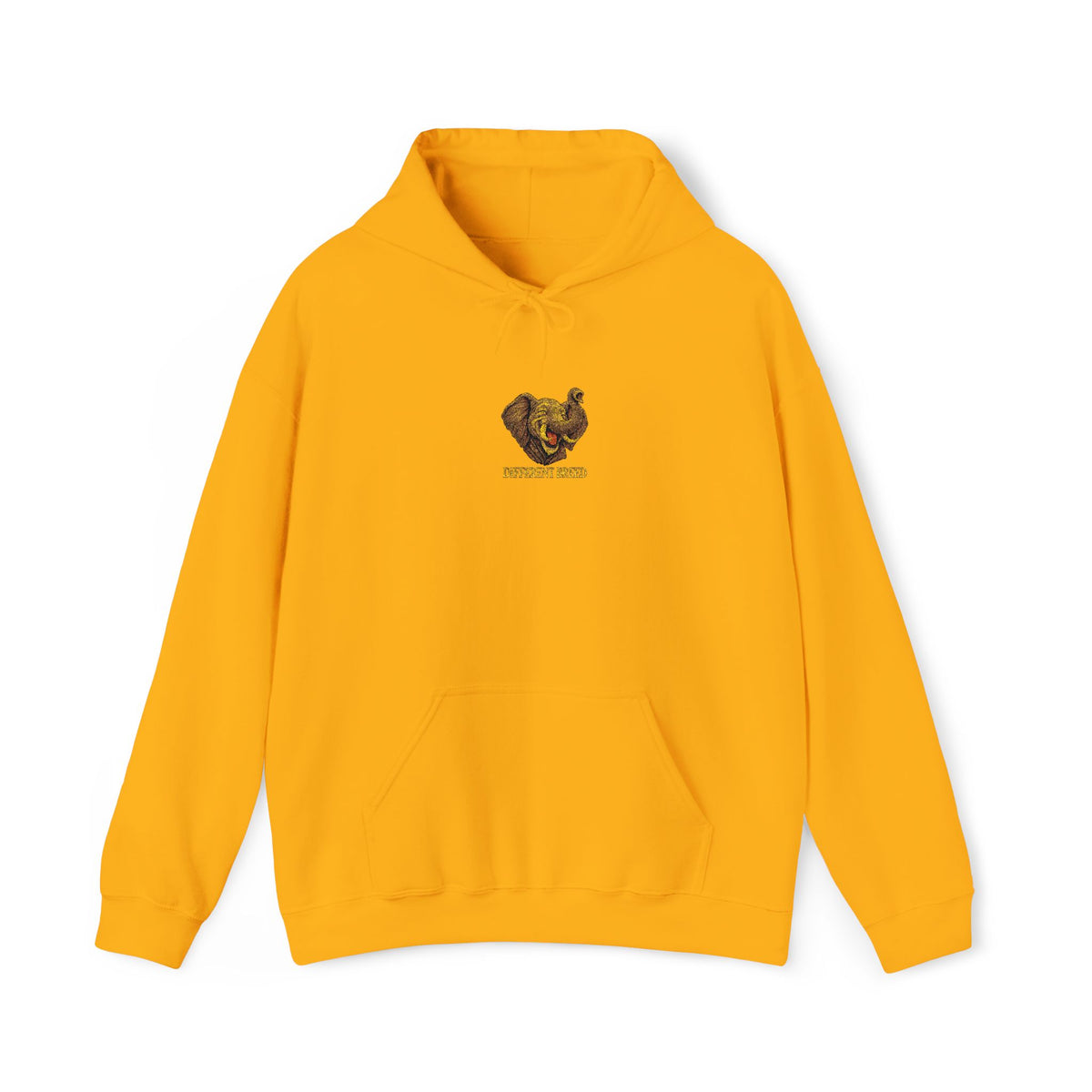Hoodie — Heart-Shaped Sunflower Graphic with 'STRONG AF' Text