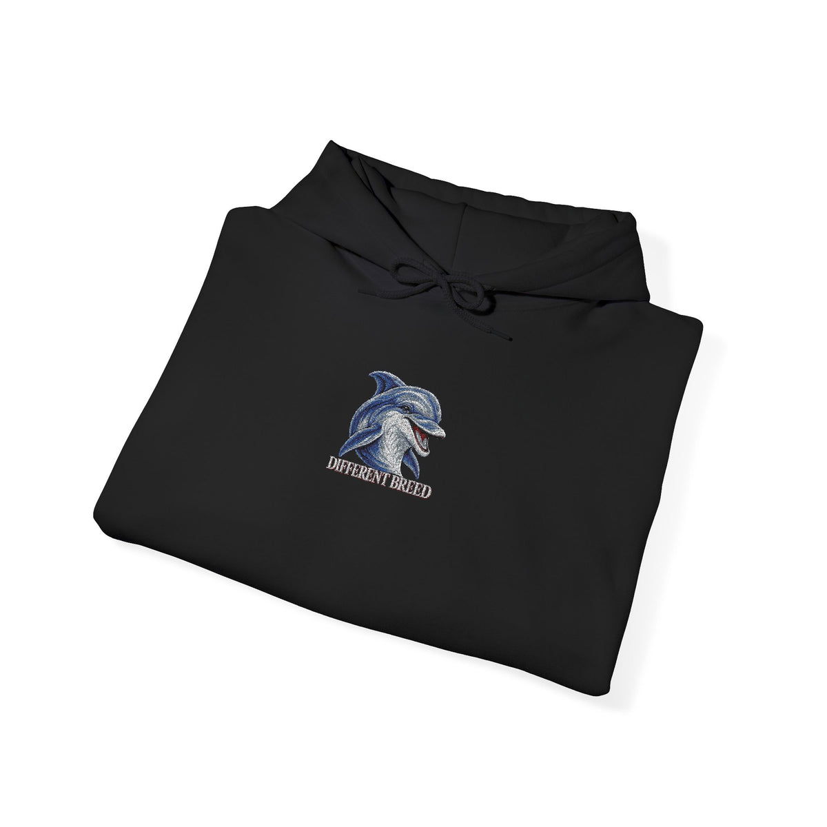 Hoodie — Blue Floral Wolf Illustration Pullover