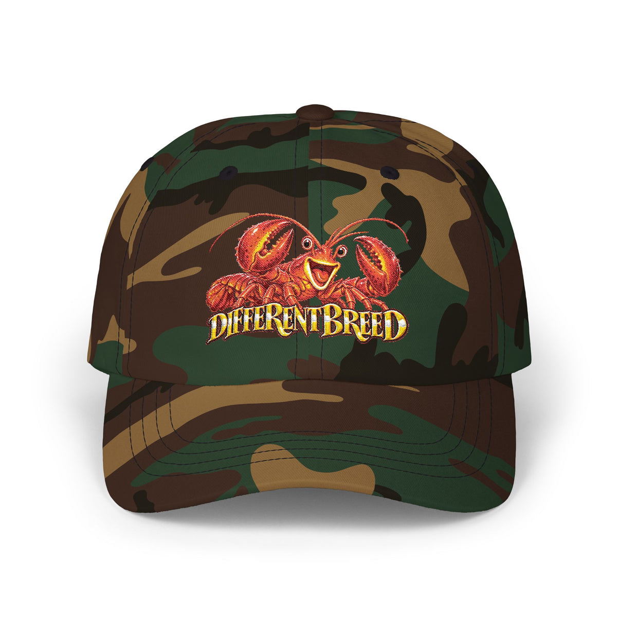 Dad Cap – 'Different Breed' Cartoon Lobster Embroidered Hat