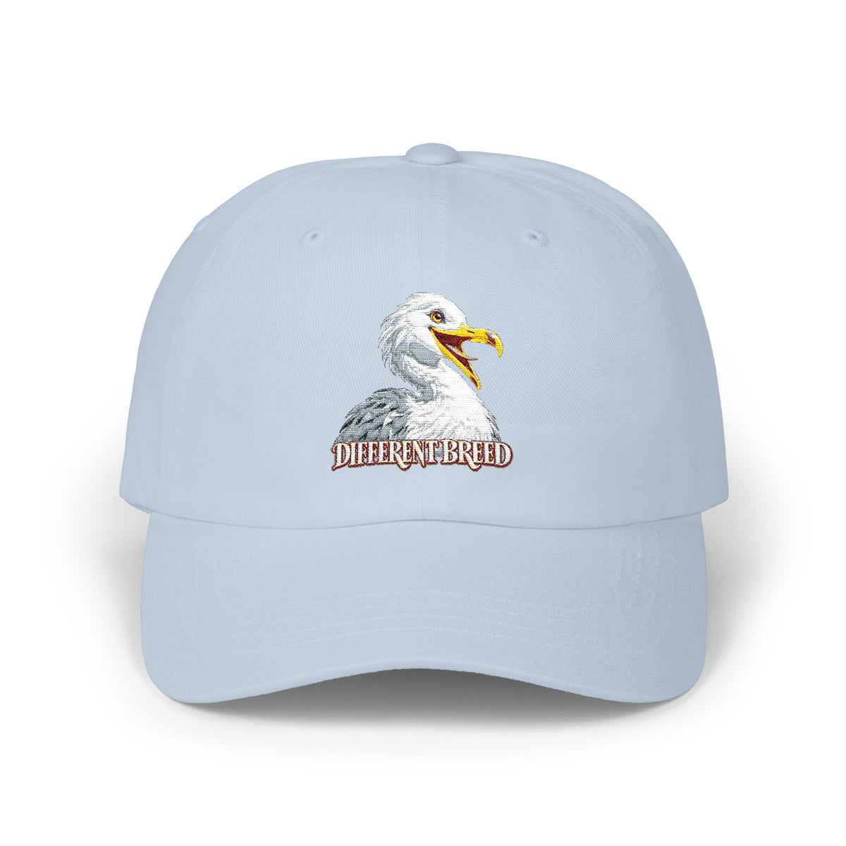 Dad Cap — Embroidered Seagull "Here For the Birds" Hat