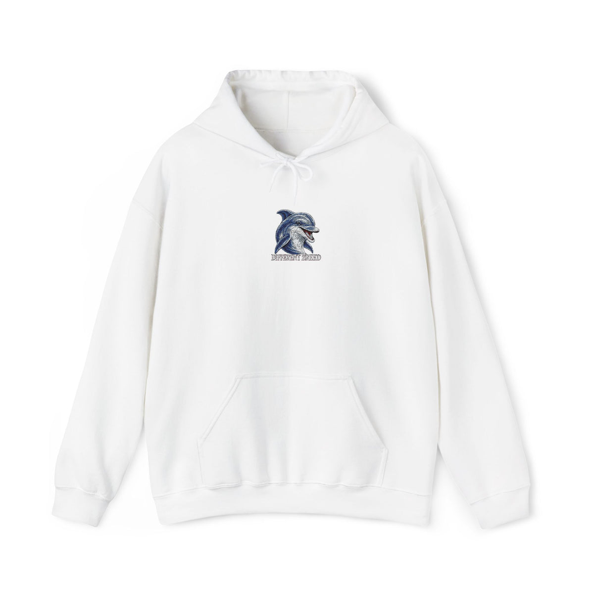 Hoodie — Blue Floral Wolf Illustration Pullover