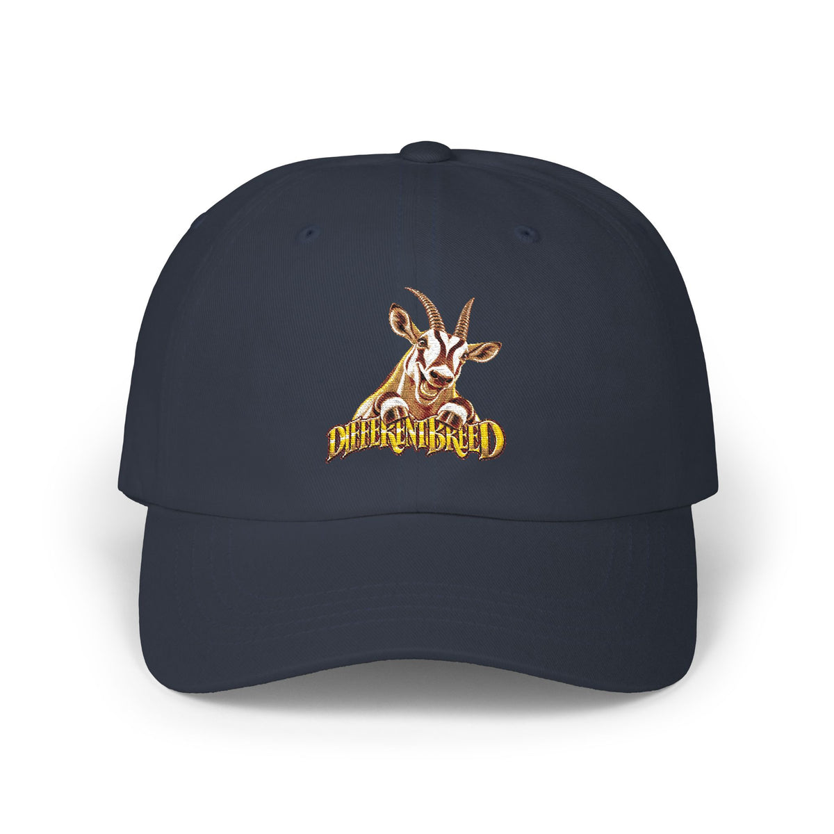 Dad Cap — Vintage Goat Patch "Mischief Made" Embroidered Hat