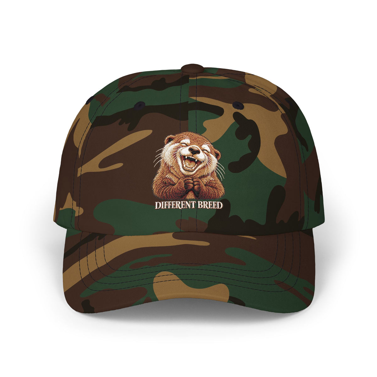 Dad Cap — Cute Smiling Otter Embroidered Baseball Hat