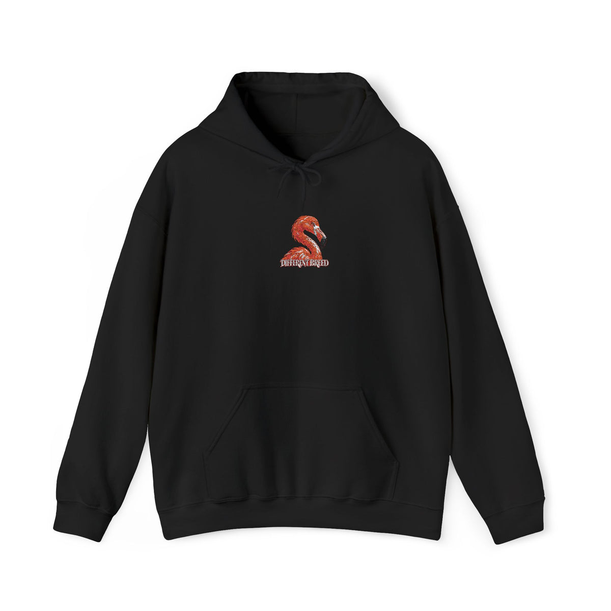 Dragon Floral Hoodie — Small Red Floral Dragon Chest Print, Asian Mythology Streetwear