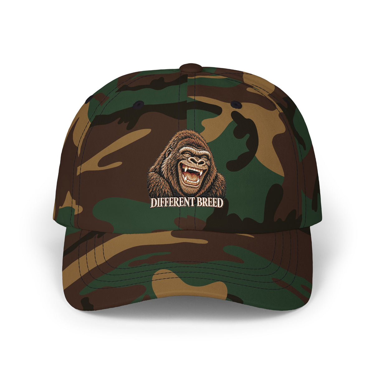 Classic Dad Cap — Embroidered Gorilla "Different Breed" Baseball Hat