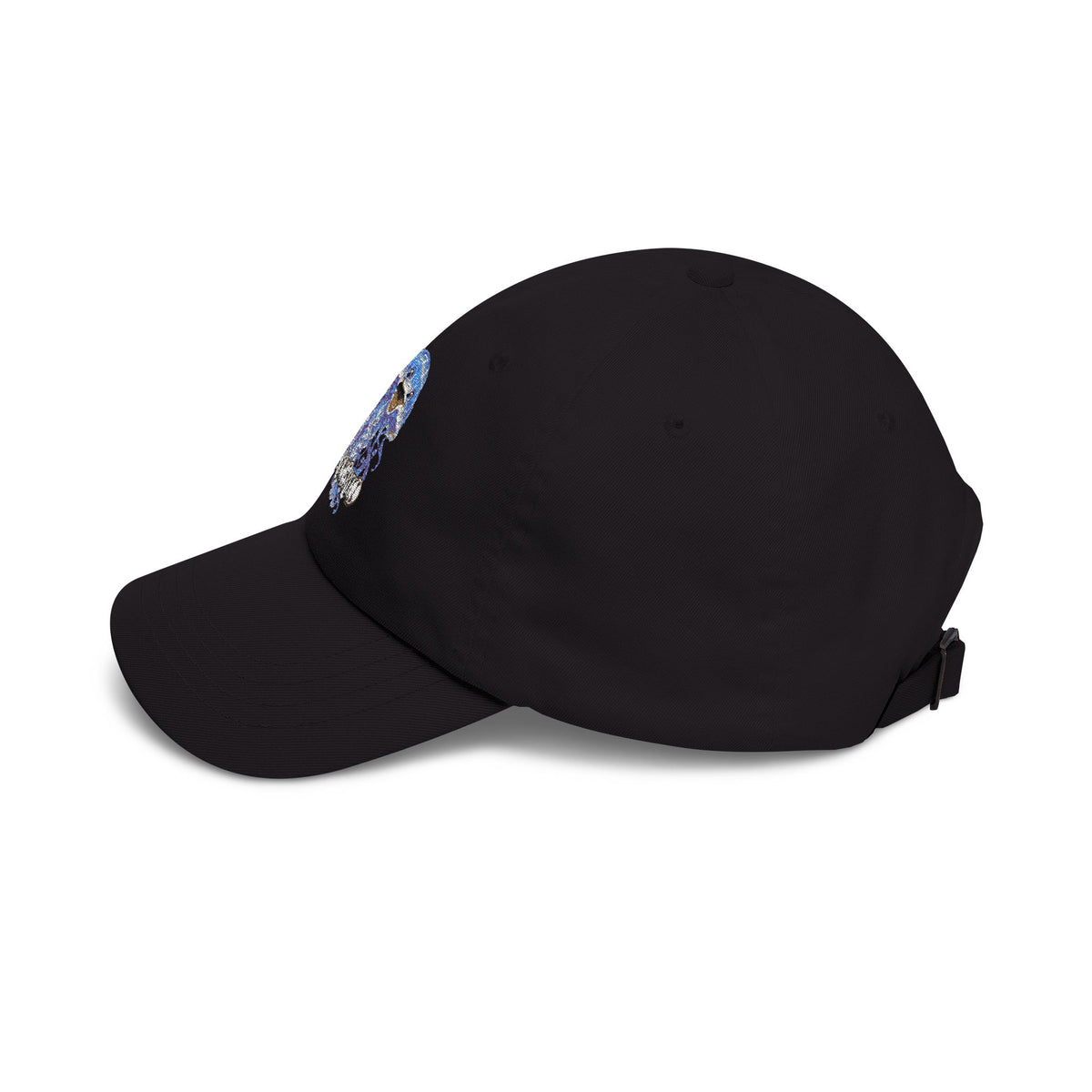 Dad Cap – Blue Wave Skull "Defiant Breed" Embroidered Baseball Hat