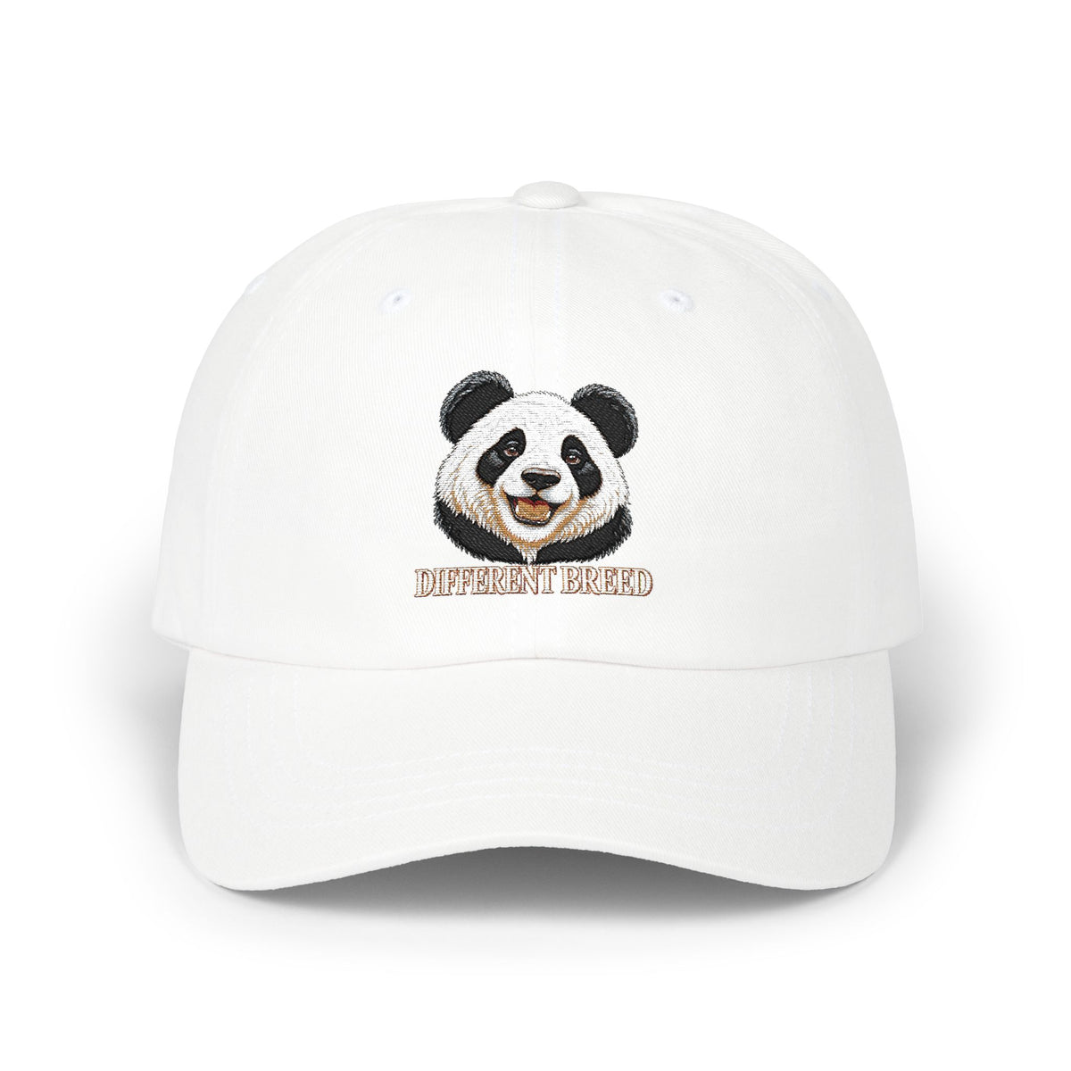 Panda Smile Classic Dad Cap — Embroidered Cute Panda Hat