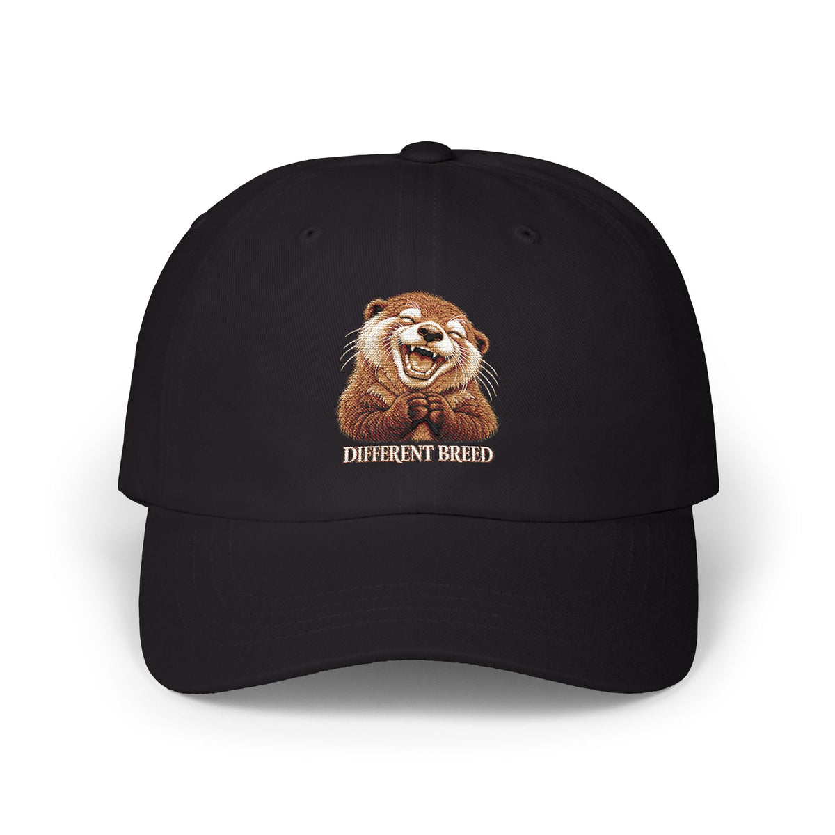 Dad Cap — Cute Smiling Otter Embroidered Baseball Hat