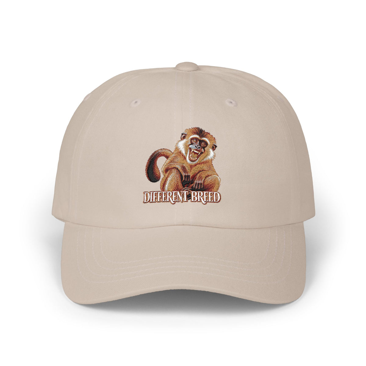 Classic Dad Cap — Embroidered Monkey "Different Breed" Baseball Hat