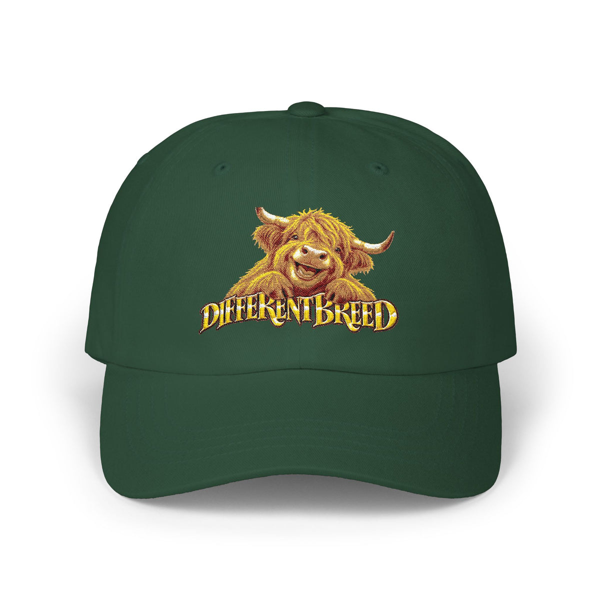 Dad Cap - 'Different Breed' Highland Cow Embroidered Hat