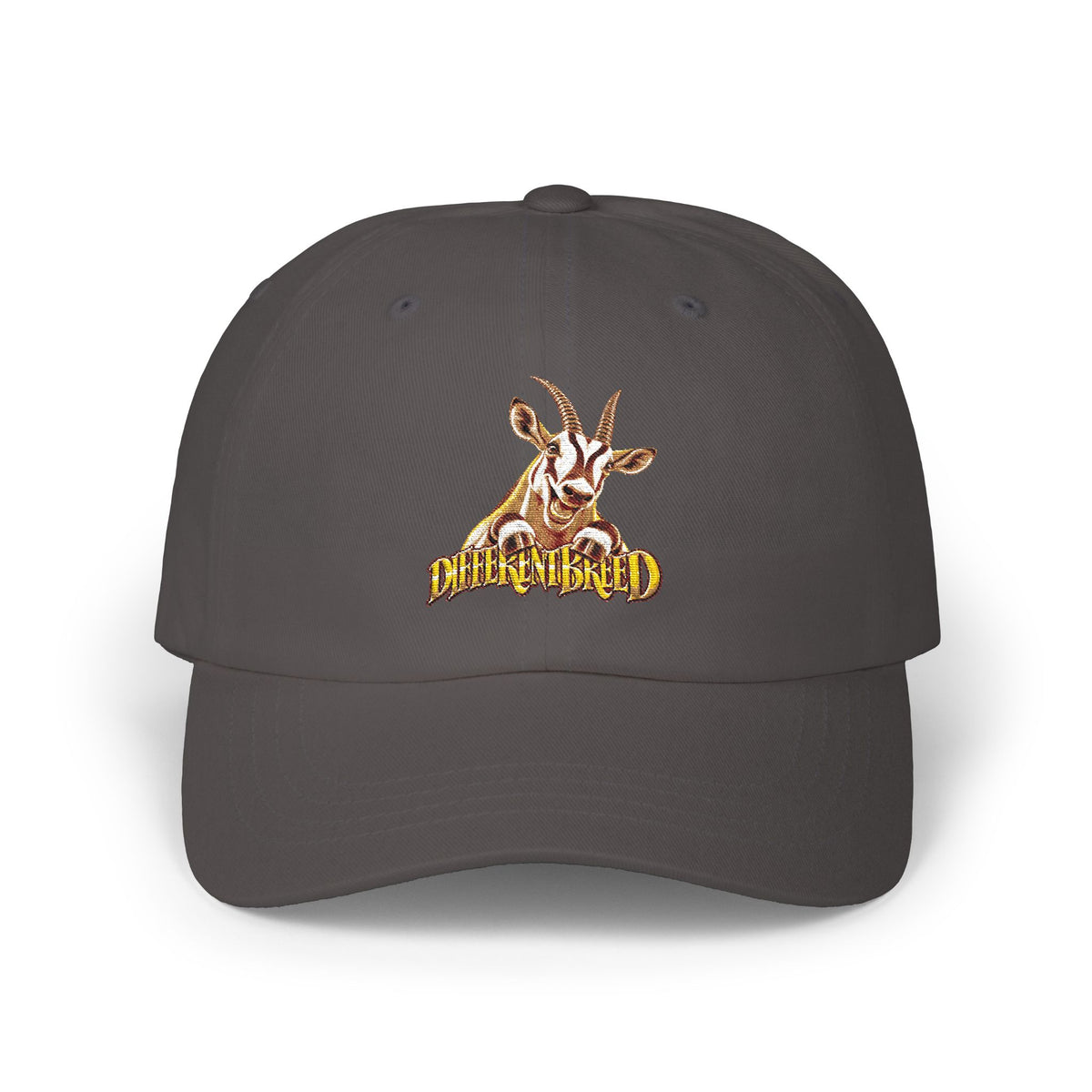 Dad Cap — Vintage Goat Patch "Mischief Made" Embroidered Hat