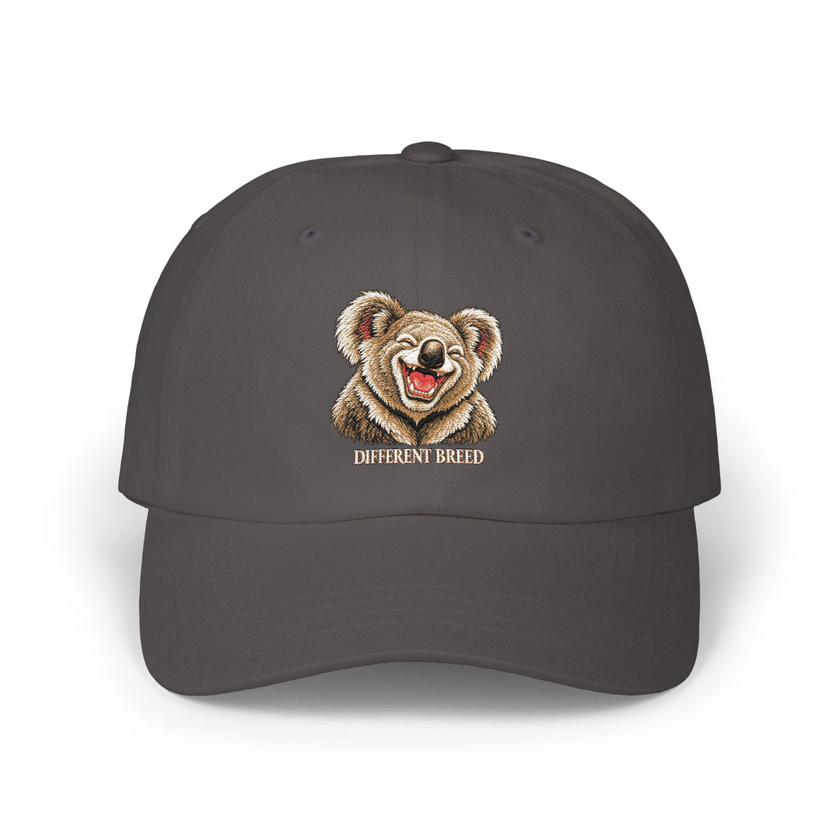 Bear Smile Classic Dad Cap — Embroidered Cute Teddy Hat