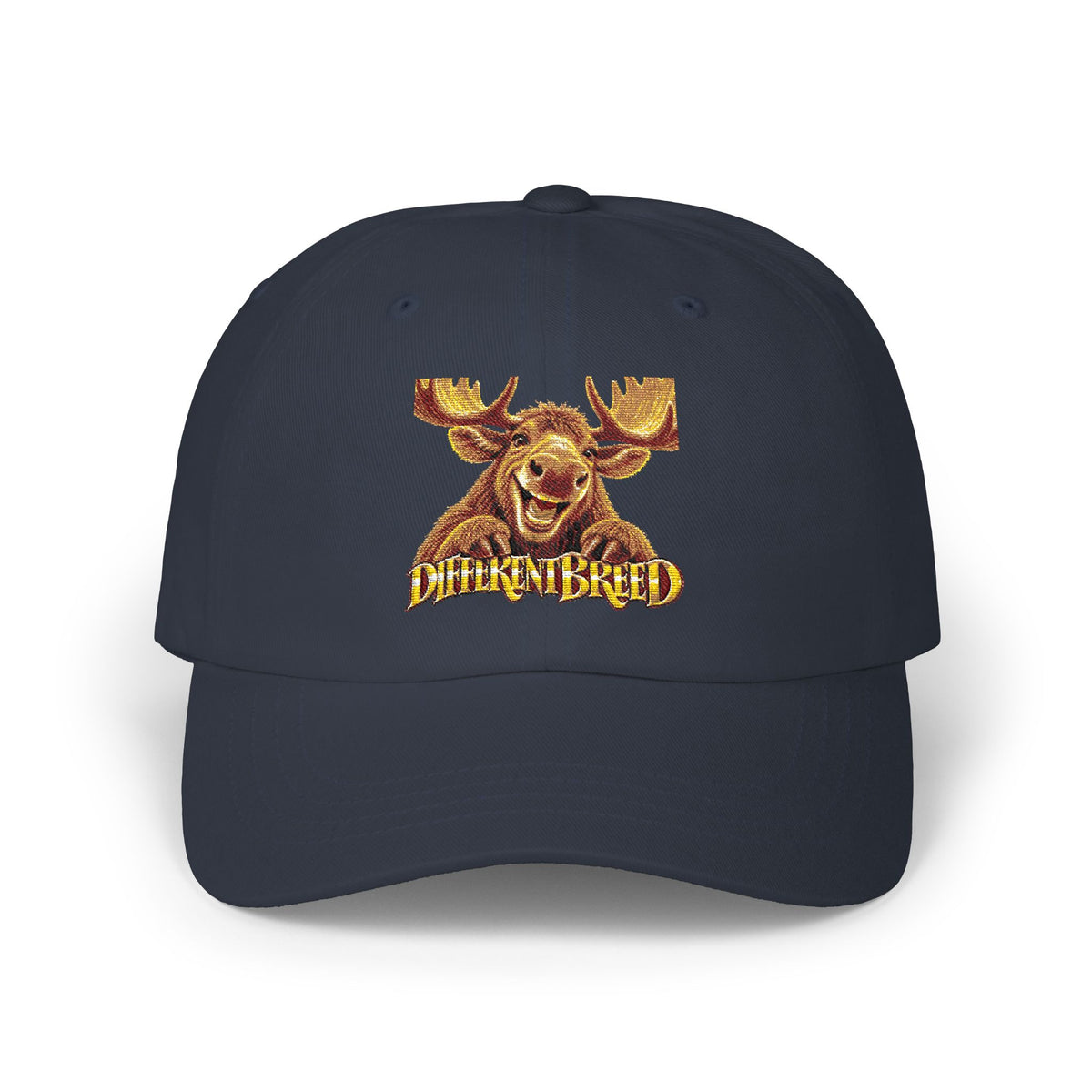 Embroidered Moose "Different Breed" Dad Cap