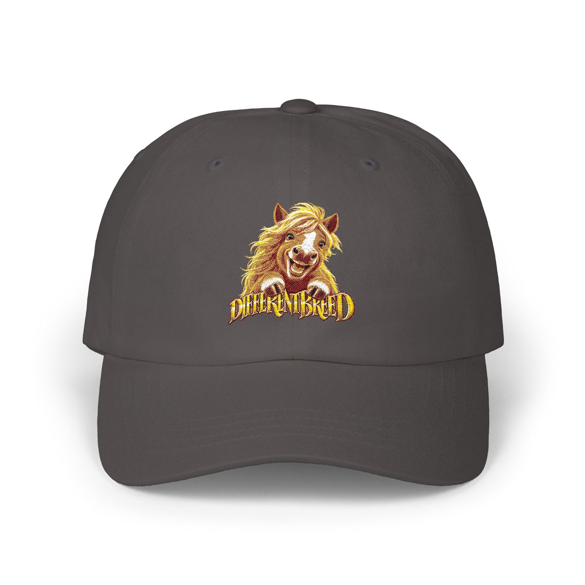 Dad Cap — Golden Horse Embroidered 'Stay Wild' Hat