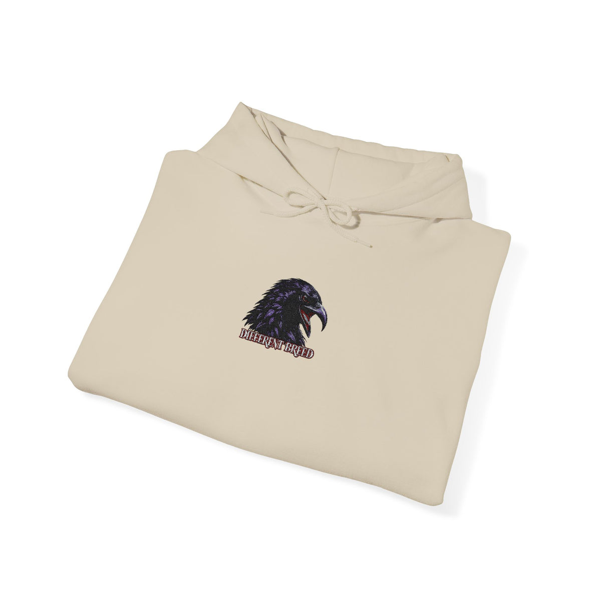 Raven Moon Graphic Hoodie — Small Gothic Crow Design
