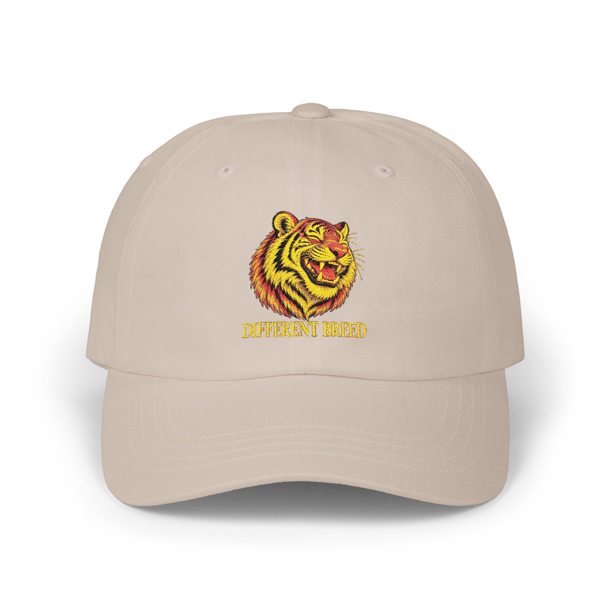 Tiger Head Embroidered Dad Cap — Vintage Athletic Baseball Hat