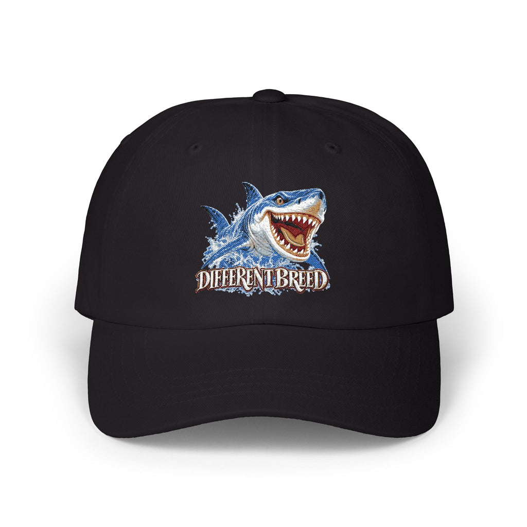 Shark Graphic Dad Cap — 'Different Breed' Embroidered Baseball Hat