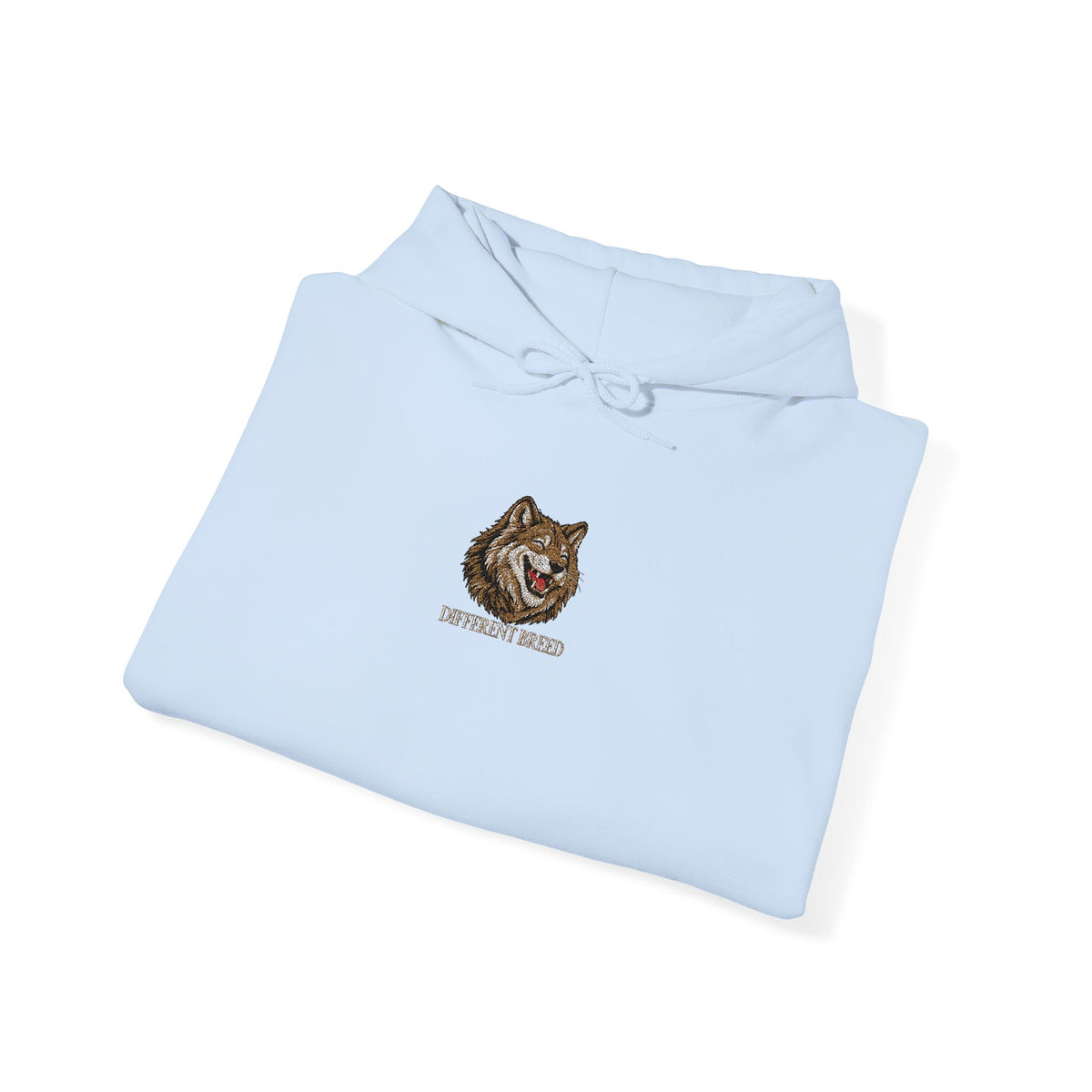 Wolf Face Hoodie — Tiny Hand-Drawn Wolf Portrait Hooded Sweatshirt