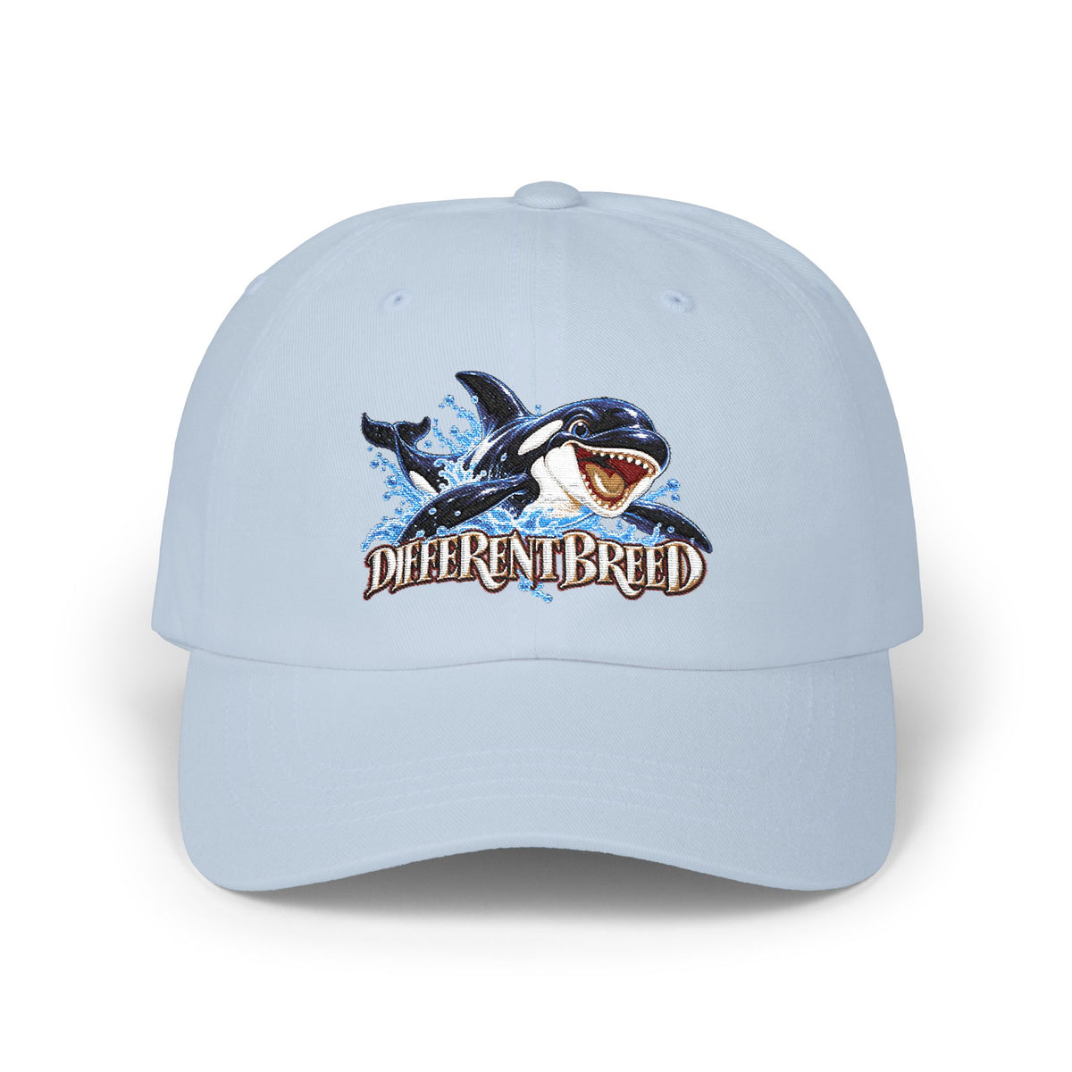 Shark 'Different Breed' Dad Cap — White Embroidered Baseball Hat