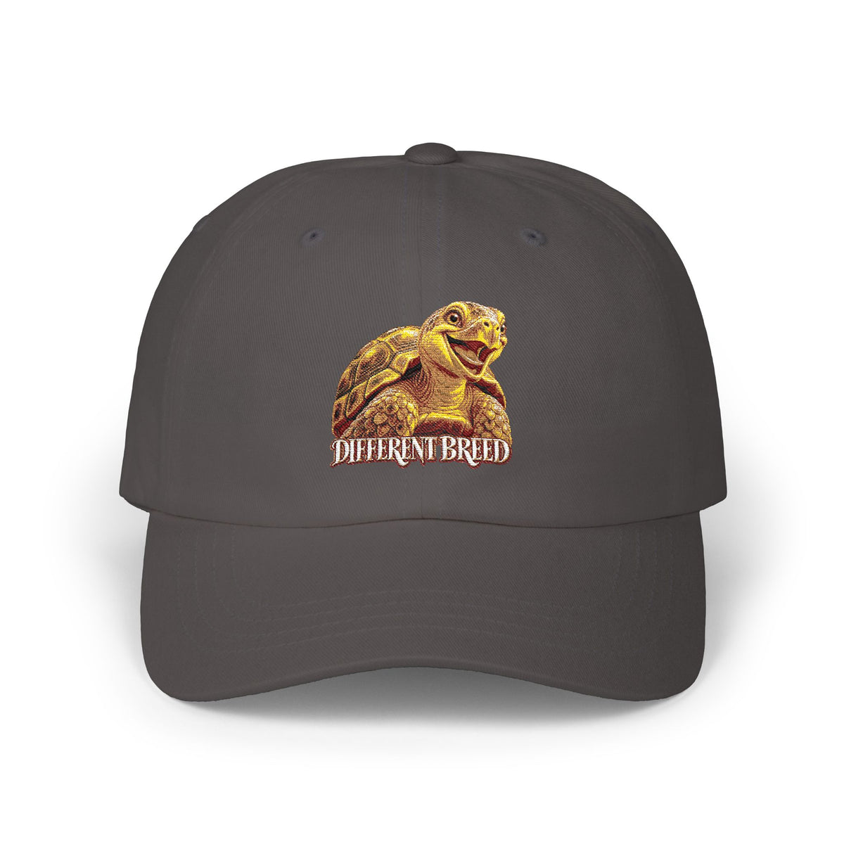 Classic Dad Cap — Golden Frog Embroidered "Different Breed" Baseball Hat
